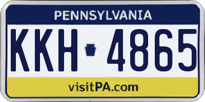PA license plate KKH4865