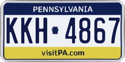 PA license plate KKH4867