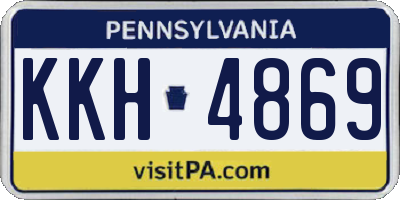 PA license plate KKH4869