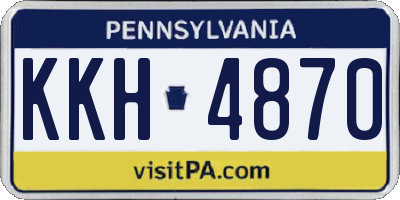 PA license plate KKH4870