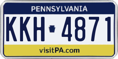 PA license plate KKH4871