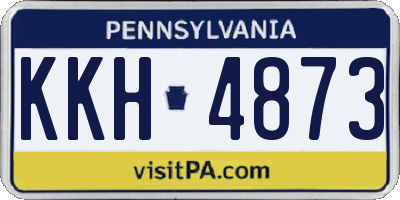 PA license plate KKH4873