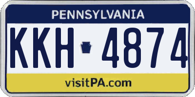PA license plate KKH4874