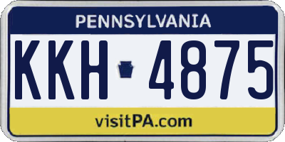 PA license plate KKH4875