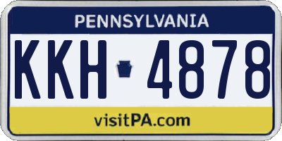 PA license plate KKH4878