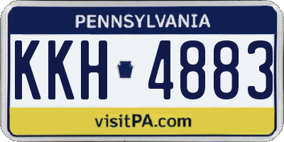PA license plate KKH4883