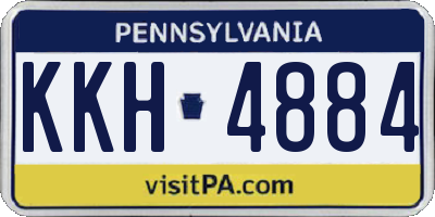 PA license plate KKH4884