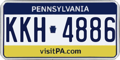 PA license plate KKH4886
