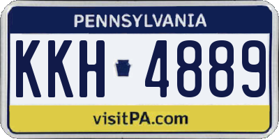 PA license plate KKH4889