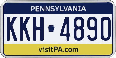 PA license plate KKH4890