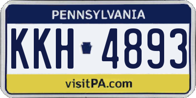 PA license plate KKH4893