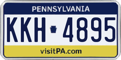 PA license plate KKH4895