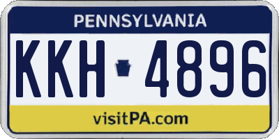 PA license plate KKH4896