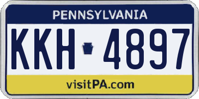 PA license plate KKH4897