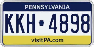 PA license plate KKH4898