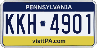 PA license plate KKH4901