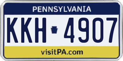 PA license plate KKH4907