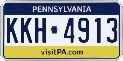 PA license plate KKH4913