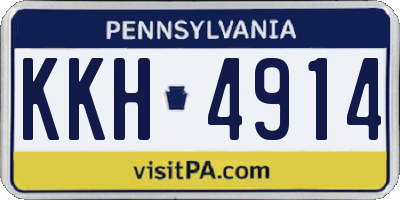 PA license plate KKH4914