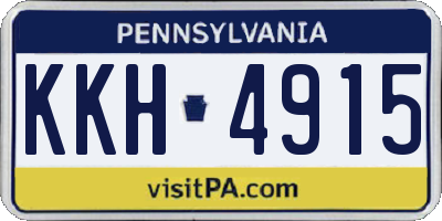 PA license plate KKH4915
