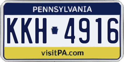 PA license plate KKH4916