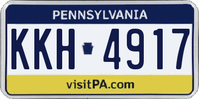 PA license plate KKH4917