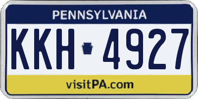 PA license plate KKH4927