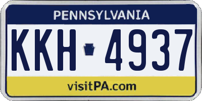 PA license plate KKH4937