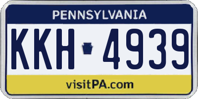 PA license plate KKH4939