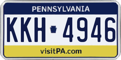 PA license plate KKH4946