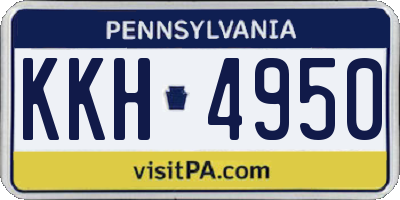 PA license plate KKH4950