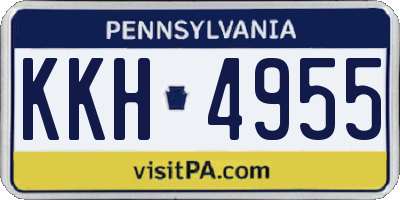 PA license plate KKH4955