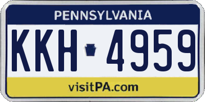 PA license plate KKH4959