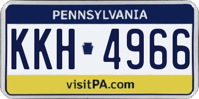 PA license plate KKH4966