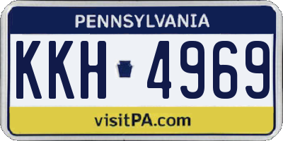 PA license plate KKH4969