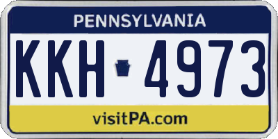 PA license plate KKH4973