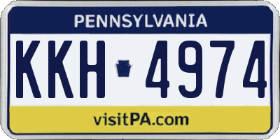 PA license plate KKH4974
