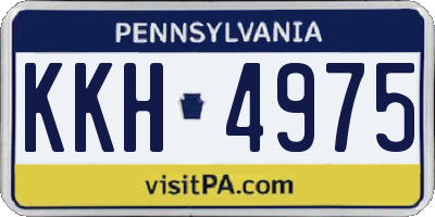 PA license plate KKH4975