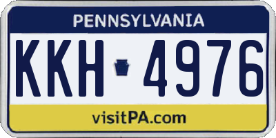 PA license plate KKH4976
