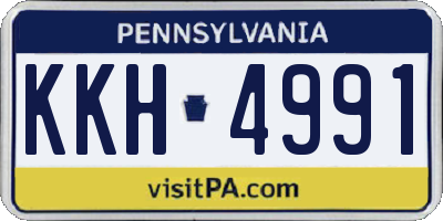 PA license plate KKH4991