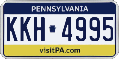 PA license plate KKH4995