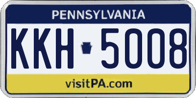PA license plate KKH5008