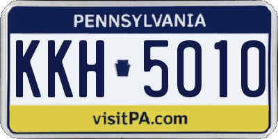 PA license plate KKH5010