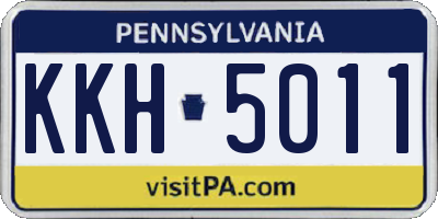 PA license plate KKH5011