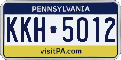 PA license plate KKH5012