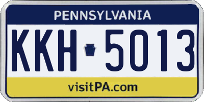 PA license plate KKH5013