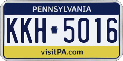 PA license plate KKH5016