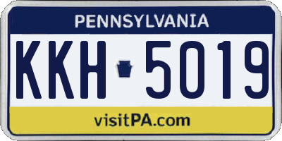 PA license plate KKH5019