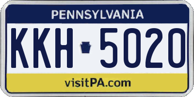 PA license plate KKH5020