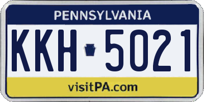 PA license plate KKH5021